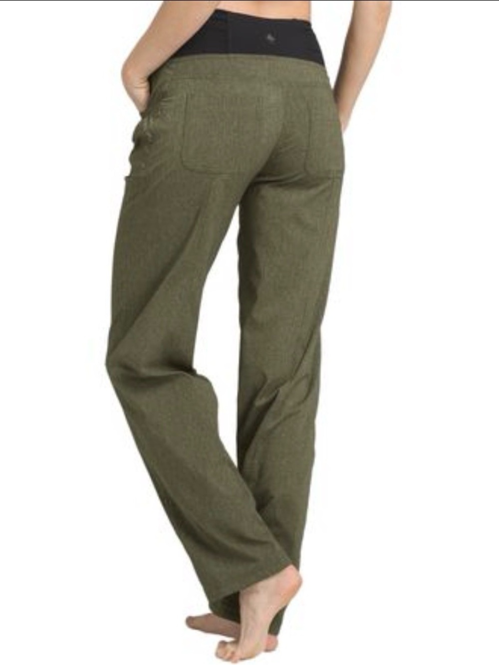 prAna| Summit Pant Women’s Small Olive Green Straight Leg Pull On Hiking Pants - Picture 2 of 10